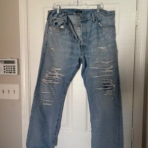 Blue Distressed Ralph Lauren Polo Jeans